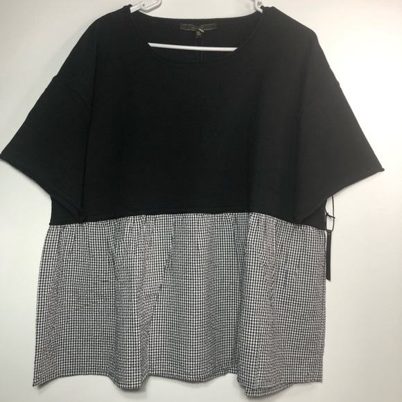 NWT MaxSport black twofer top size XL - Picture 2 of 9